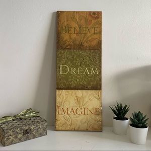 Inspirational Wall Art - Believe | Dream | Imagine